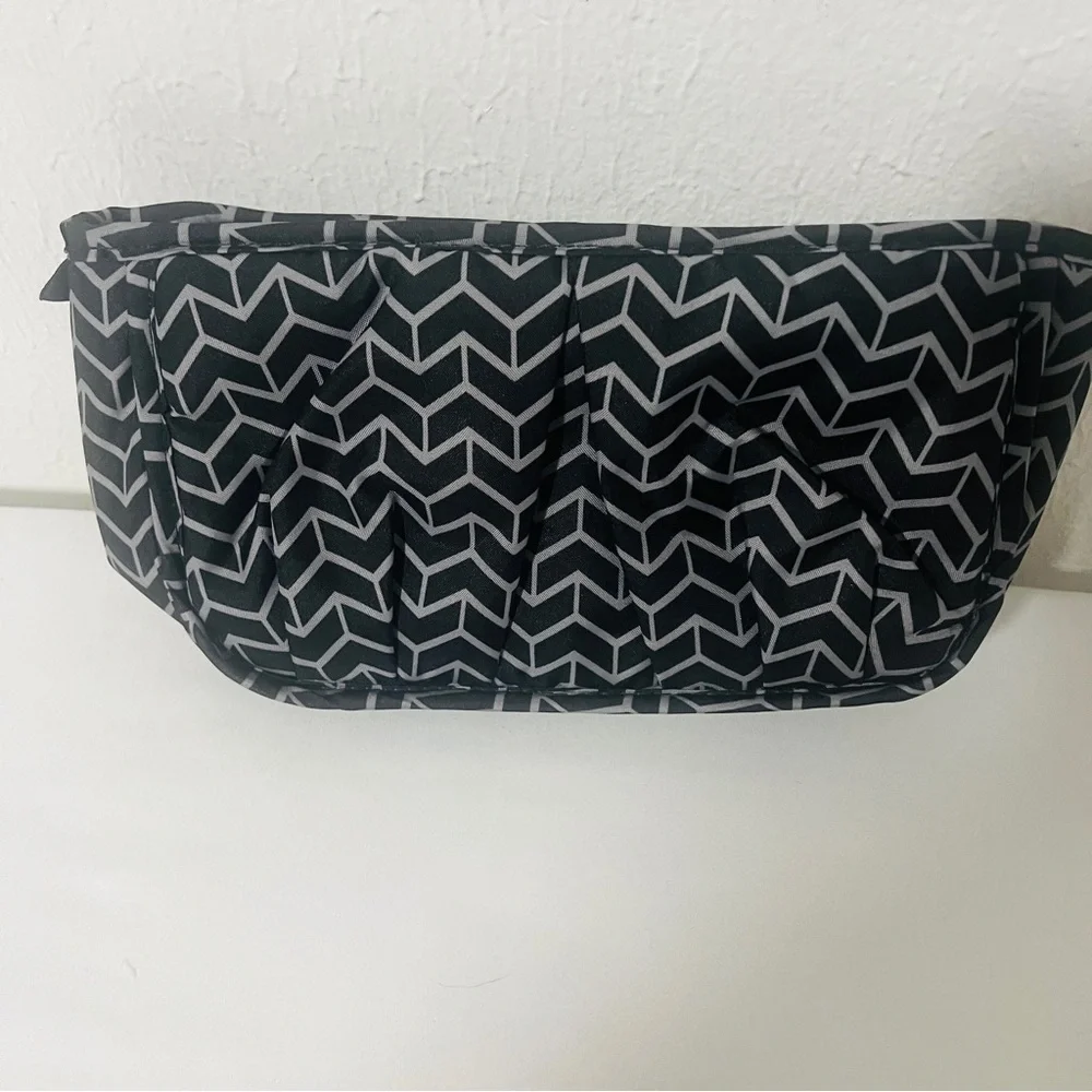 Lug Kids Organizer Pouch Black and Gray Geometric Chevron Pouch Yellow Zipper